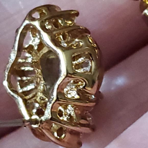 Topaz earrings tourmaline baguettes oval ice blue Genuine natural pierced gold - Picture 3 of 16